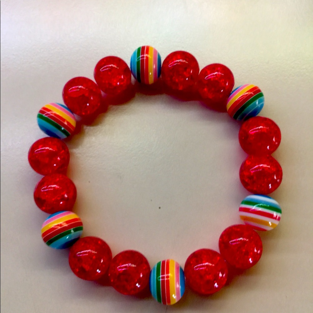 Pride Bracelet 12mm glass beads. Happy Pride!